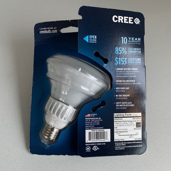 NIP Cree BR30 Flood 5000K Daylight LED Light Bulb For Track/Recessed Lighting - Picture 2 of 3